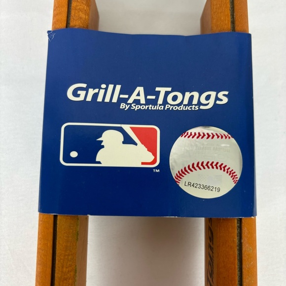 Sportula MLB Miami Marlins Grill A Tongs Cutout Logo Wood Handle Grilling Tongs - Picture 6 of 10